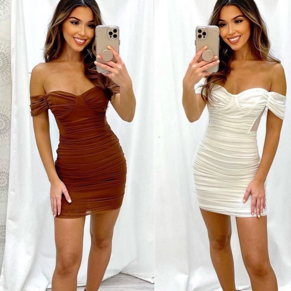 White bodycon dress